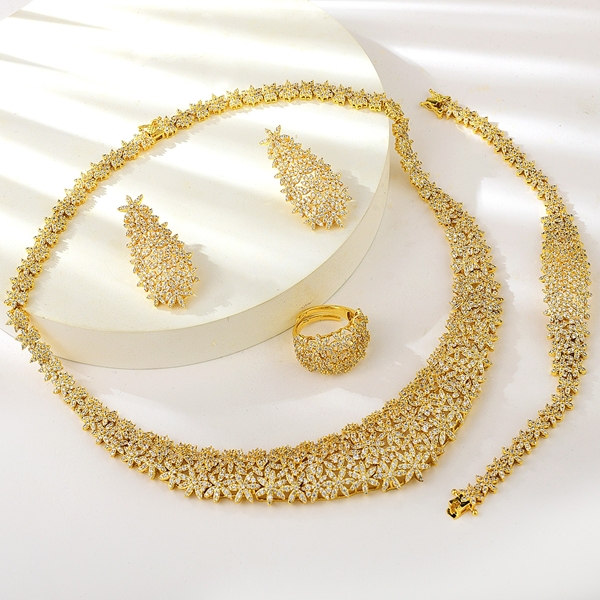 Picture of Big Gold Plated 4 Piece Jewelry Set Online