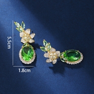 Picture of Flowers & Plants Green Dangle Earrings with Fast Shipping