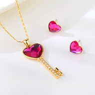 Show details for Hot Selling Red Love & Heart 2 Piece Jewelry Set from Top Designer