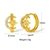 Picture of Hypoallergenic Gold Plated White Huggie Earrings with Easy Return