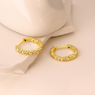 Picture of Distinctive White Delicate Huggie Earrings As a Gift