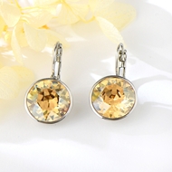 Show details for Copper or Brass Yellow Dangle Earrings with Worldwide Shipping