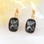 Picture of Big Black Dangle Earrings with 3~7 Day Delivery