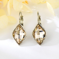Show details for Copper or Brass Yellow Dangle Earrings at Super Low Price