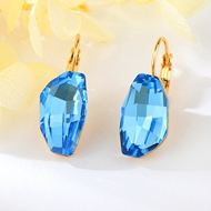 Show details for Fashionable Big Blue Dangle Earrings