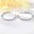 Picture of Platinum Plated Cubic Zirconia Big Hoop Earrings As a Gift