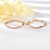 Picture of 925 Sterling Silver Rose Gold Plated Huggie Earrings with No-Risk Return