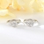 Picture of 925 Sterling Silver Cubic Zirconia Huggie Earrings in Exclusive Design
