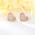 Picture of 925 Sterling Silver Rose Gold Plated Big Stud Earrings with Fast Delivery