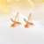 Picture of Featured White Rose Gold Plated Big Stud Earrings with Full Guarantee