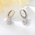 Picture of 925 Sterling Silver Platinum Plated Dangle Earrings with Unbeatable Quality