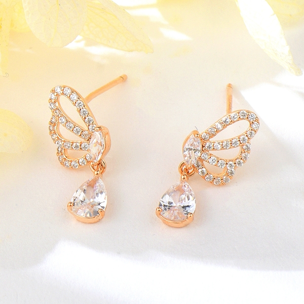 Picture of Wing Rose Gold Plated Dangle Earrings at Unbeatable Price
