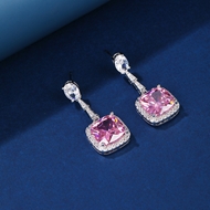 Picture of Geometric Platinum Plated Dangle Earrings with Beautiful Craftmanship