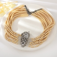 Show details for Popular Cubic Zirconia White Layered Necklace