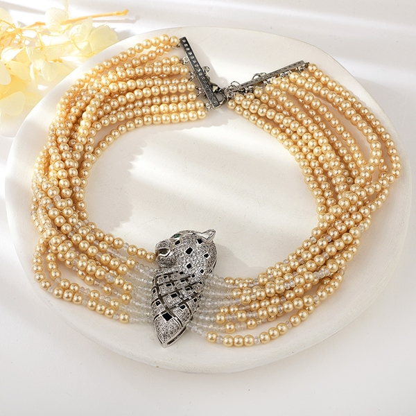 Picture of Popular Cubic Zirconia White Layered Necklace