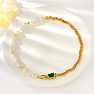 Show details for Impressive Green Classic Short Chain Necklace with Low MOQ