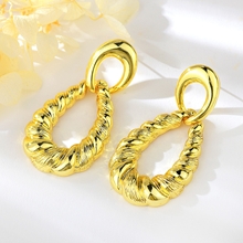 Show details for Big Zinc Alloy Dangle Earrings of Original Design