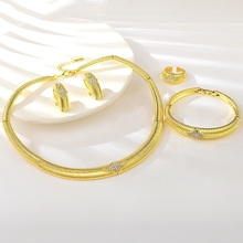 Show details for Zinc Alloy White 4 Piece Jewelry Set in Exclusive Design