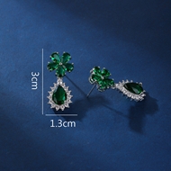 Picture of Bling Copper or Brass Platinum Plated Big Stud Earrings from Trust-worthy Supplier