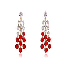 Show details for Funky Big Cubic Zirconia Dangle Earrings