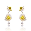 Show details for New Cubic Zirconia Copper or Brass Dangle Earrings