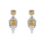 Picture of Charming Yellow Big Dangle Earrings of Original Design
