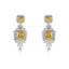 Show details for Charming Yellow Big Dangle Earrings of Original Design