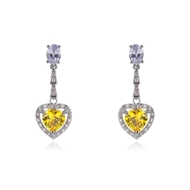 Picture of Love & Heart Cubic Zirconia Dangle Earrings with Fast Delivery