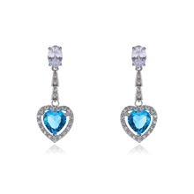 Show details for Love & Heart Big Dangle Earrings with Fast Shipping