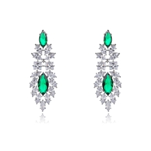 Show details for Nickel Free Platinum Plated Copper or Brass Dangle Earrings with Easy Return