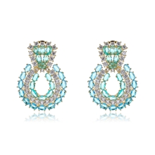 Show details for Trendy Gold Plated Big Dangle Earrings with No-Risk Refund