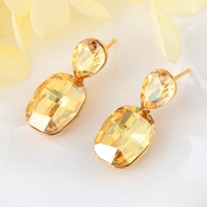 Show details for Charming Yellow Copper or Brass Dangle Earrings As a Gift