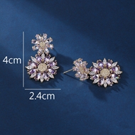 Picture of Brand New Purple Flowers & Plants Dangle Earrings
