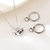 Picture of New Cubic Zirconia Platinum Plated 2 Piece Jewelry Set