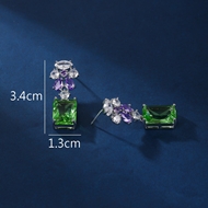 Picture of Inexpensive Platinum Plated Green Dangle Earrings from Reliable Manufacturer