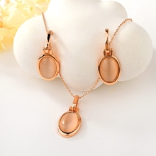 Show details for Trendy Rose Gold Plated Classic 2 Piece Jewelry Set with No-Risk Refund