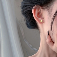 Picture of Cheap 999 Sterling Silver Irregular Small Hoop Earrings From Reliable Factory