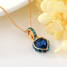 Show details for Origninal Love & Heart Rose Gold Plated Pendant Necklace