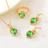 Show details for Fancy Love & Heart Copper or Brass 3 Piece Jewelry Set