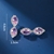 Picture of Unique Cubic Zirconia Platinum Plated Dangle Earrings