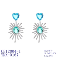 Picture of Irresistible Blue Cubic Zirconia Dangle Earrings As a Gift