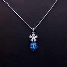 Show details for Fashionable Flowers & Plants Cubic Zirconia Pendant Necklace
