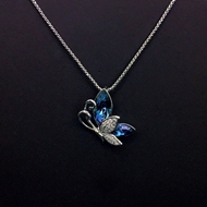 Show details for Fast Selling Blue Holiday Pendant Necklace Exclusive Online