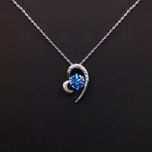 Show details for Featured Blue Cubic Zirconia Pendant Necklace with Full Guarantee