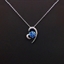 Show details for Featured Blue Cubic Zirconia Pendant Necklace with Full Guarantee
