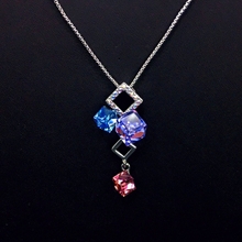 Show details for Charming Blue Cubic Zirconia Pendant Necklace As a Gift