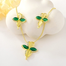Show details for Pretty Opal Gold Plated 2 Piece Jewelry Set