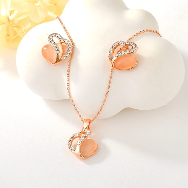 Picture of Staple Love & Heart Opal 2 Piece Jewelry Set