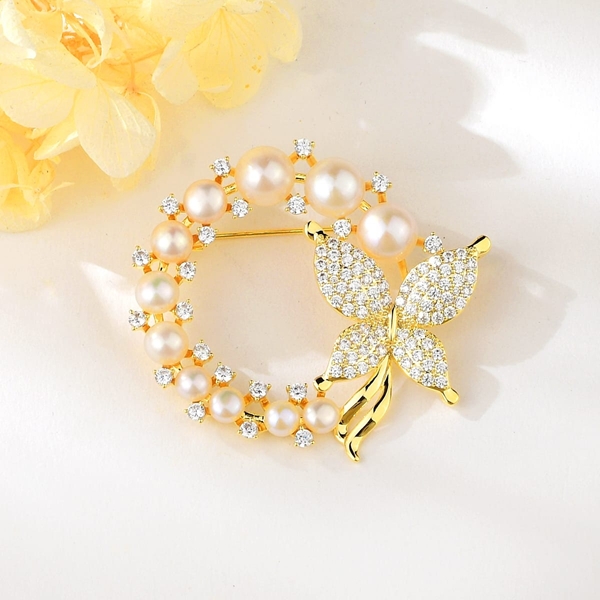 Picture of Nickel Free Gold Plated Elegant Brooche with Fast Shipping