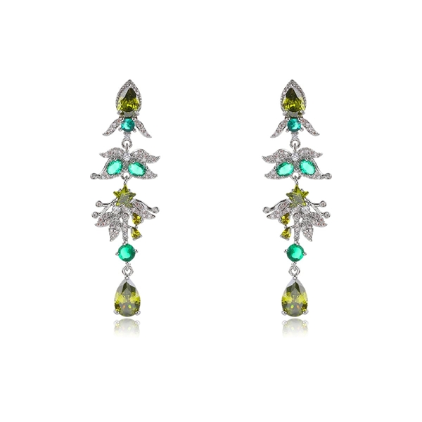 Picture of Charming Green Party Dangle Earrings As a Gift